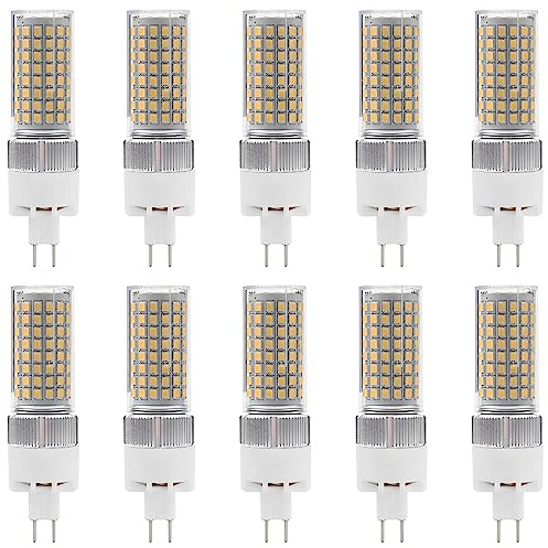 TPMAFF G8.5 LED Bulb 12 Watt 1200 Lumens Dimmable G8.5 Light Source G8.5 Bi-Pin Base LED Corn Light Bulb (120 Watt Halogen Equivalent), Adjustable Brightness 10% -100% (Pack of 10)