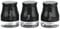 ARA CHOICE Set of 3 Kitchen Storage Canisters Tea Coffee Sugar Jars Pots Containers Caddy Stylish Matt Black Glass with Screw Lid Jar Pots Food Containers Kitchen Storage Canister Set 700ml