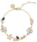 RADLEY Women's Gold Plated Floral Leaf Stone Set Charm Bracelet RYJ3376S