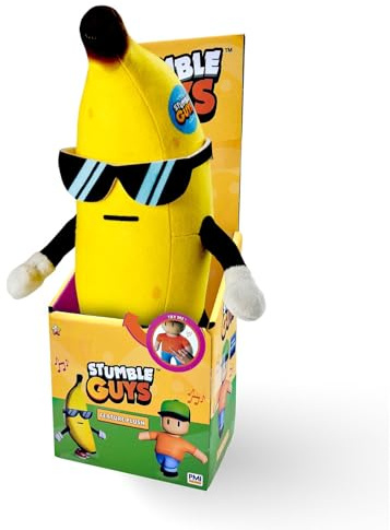 Rocco Giocattoli Stumble Guys Plüschtier 25 cm mit Banana Guy Funktionen