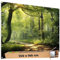 TRIOSK Sichtschutz Garten Deko Zaun Plane Blickdicht groß mit Zaunblende Motiv Wald Waldweg Baum Weg für Zaunelement Doppelstabmatten Stabmattenzaun Gartenzaun PVC 250x180 cm