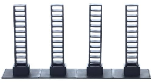 Overdrive-Racing Stützen für Carrera Digital 124/132 / EVO - Schwarz - Kurven Geraden Brücken Überfahrten, Stützensystem:Set 4 - Stützen Größe L