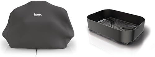 Ninja XSKCOVER Premium-Outdoor-Abdeckung, kompatible Holzfeuer-Grills & Woodfire Combo Crisper Korb, kompatibel mit Ninja Woodfire Elektrogrill