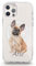 Personalised Initial Phone Case For Apple iPhones, 16, 15, 14, 13, Pro Max, Mini, Samsung S23, S24, S25 Clear Gel Case Compatible with Magsafe, French Bulldog with Initials, Custom Dog Phone Case