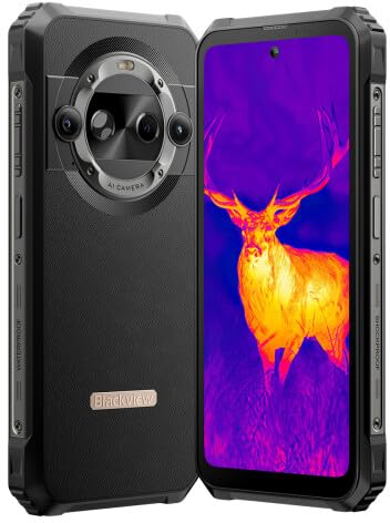 Blackview BL9000 PRO 5G Wärmebild (Lepton 3.5) Outdoor Smartphone, Dimensity 8020 36GB+512GB, 6,78'' FHD+, 50MP+50MP Kamera, IP68 IP69K Android 14 Handy Ohne Vertrag, 120W Schnellladung, NFC Schwarz