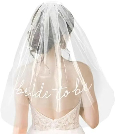 Charinor Schleier für JGA mit Bride to be, JGA Accessoires für Frauen, Junggesellenabschied Brautschleier