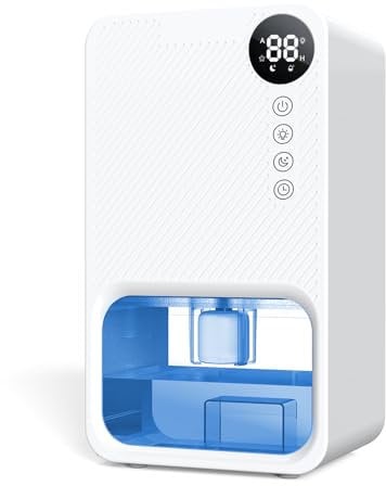 Newthinking Mini Electric Dehumidifier, 1100ML Portable Ultra Quiet Against Moisture and Mildew Dehumidifiers with Auto Shut Off & Timer, Home Dehumidifier for Basement, Bedroom, Wardrobe, RV
