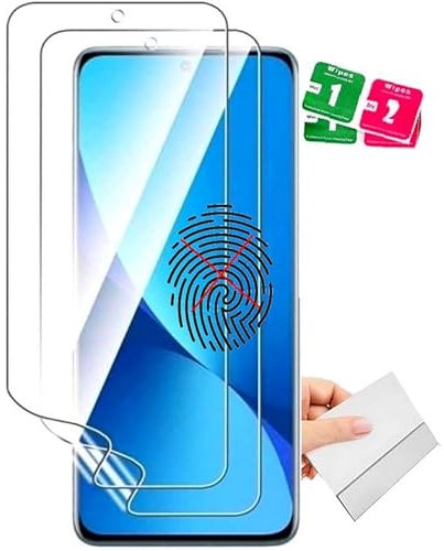 2 Film Protector de Pantalla Transparente de hidrogel Compatible con Redmi 9T