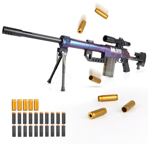 SK MISS Pistolets Jouet, M200 Pistolet Enfants avec Balles Souples, Balle en Mousse pour Fusil de Sniper, Pistolet a Bille Molle, Jouet Enfant de Plus de 8 Ans pour Jeux de Plein Air