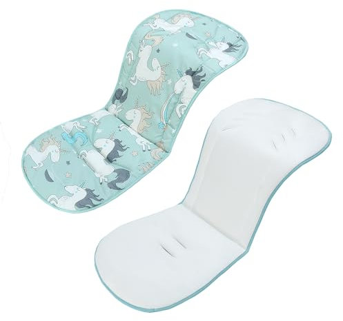 LAT Baby Sitzauflage für Kinderwagen, Weich & Atmungsaktiv Sitzeinlage für Kinderwagen für Babys & Kleinkinder, Universal Kinderwagen Einlage für Babyschale Buggy Autositz (Einhorn)