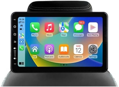 Touch Screen for Poggiatesta Auto Lettore Auto con Schermo IPS Funzione di Riproduzione Wi-Fi Video Musica FM Bluetooth(Rom 32G 1PCS (WiFi))