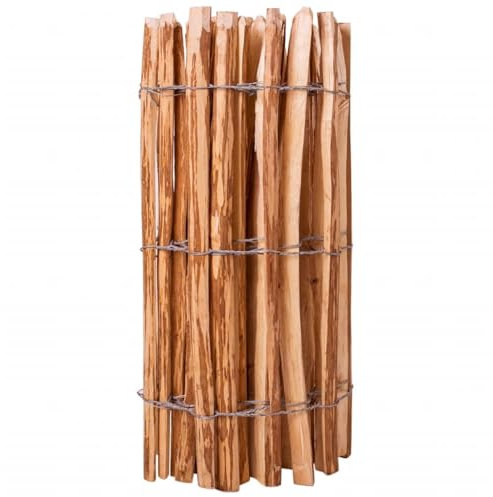 Dekorative Zäune Sichtschutz Zaun Bauzaun Sichtschutz Begrenzungszaun Für Hunde - Staketenzaun Haselnussholz 90x500 cm für Camping Bauernhof Höfe Parks