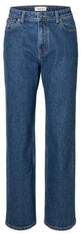 SELECTED FEMME Damen Slfwide Bea-Kori Hw Jeans Noos