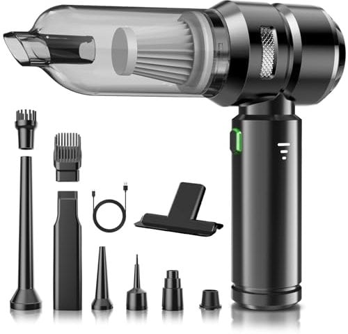 NVKHG Handstaubsauger, 22000Pa Handstaubsauger Akku, 3-Gang 8000 U/min Elektrische mit Bürstenloser Motor, Mini Staubsauger, Auto Kabellos Staubsauger für Büro Genutzt, Haus, Küche, Tierhaare