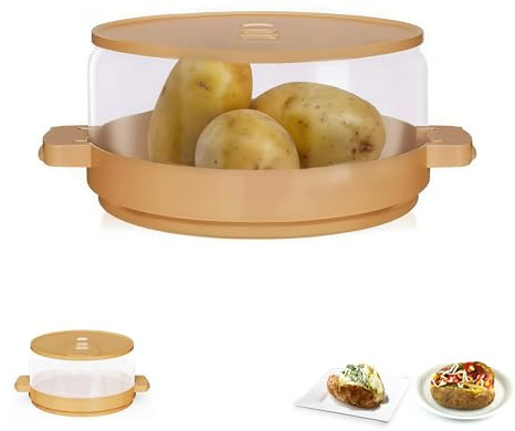 Microwave Potato Cooker & Steamer,Perfect for Baked Potatoes,Microwave Potato Baker with Lid,Effortless Baking Potatoes in Minutes, BPA-Free