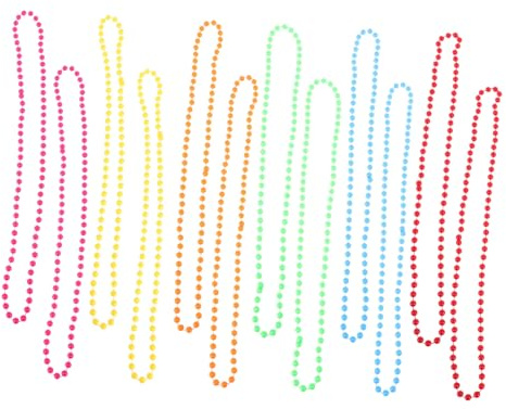 Toddmomy 12 Stück Neon Perlenkette aus Kunststoff im Retro Stil Vielseitiges Karnevalsaccessoire für Fasching und Partys Robust und Modisch