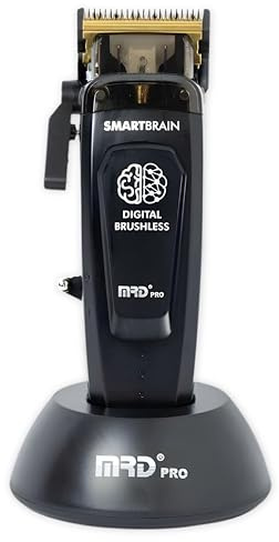 MRD Clipper PRO Smartbrain Tondeuse professionnelle Brushless 7200 tr/min, lame DLC Faper, corps métallique, batterie 2000 mAh, charge USB-C + double broche, autonomie 120 min, noir