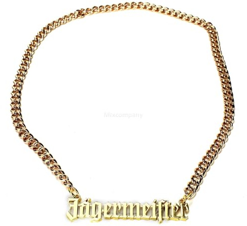 Jägermeister Goldkette Halskette aus Metall (kein echtes Gold)