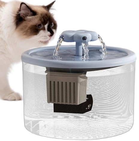 Fontaine À Chat sans Fil – Fontaine Automatique 1200ml Distributeur D’Eau Silencieux pour Chats | F́ontaine Filtrante Maison | Cuisine, Appartement, Aire De Jeu Abreuvoir Animaux