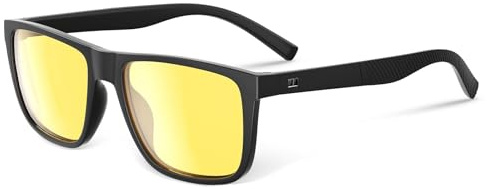 Glapeame Anti Glare Night Driving Glasses For Men-Yellow Lens-Night Vision Glasses For Women-Nighttime Driving Glasses-Sunglasses Mens,A01