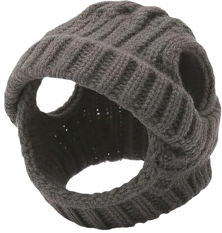 Knitted Puppy Hat - Soft Breathable Pet Headwear with Ear Openings, Winter Animal Cap, Cute Costume Accessory, Comfortable Stretch Fabric Apparel | Charming Urlaub Outfit für Geburtstag Party
