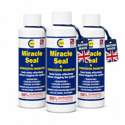 Miracle Seal Cooling System Leak Sealer & Corrosion Inhibitor 250ml | Radiator & Hose Leak Protection | Water-Based Formula | Compatible with All Water Coolants (3 Pack)