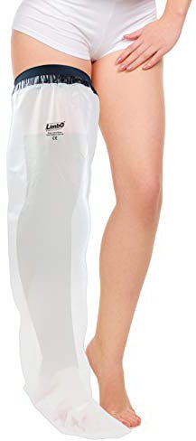 LimbO Waterproof Cast and Dressing Protector - Full Leg SLIM (M80LL: 39-51 cm Upper Thigh Circ. (5'0-6'0))