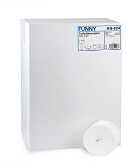 Funny Kernloses Toilettenpapier, für Markenfreie Spendersysteme, 2 lagig, 900 Blatt, hochweiß, , 1er Pack (1 x 36 Stück)
