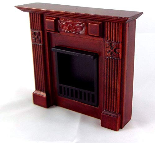 Aztec Imports, Inc.Puppenhaus Miniatur 1:12 Mahagonie Schlafzimmer Feuerstelle Klein Viktorianisch