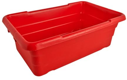 Winholt Equipment WHPL-8RD-RC Lug, Red, Regular Bus Box with Handles, 16″ W x 25″ L x 8″ H, 31 lbs, for Commercial Use, Polyethylene