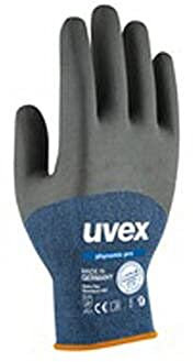 Uvex 60062 7 Phynomic Pro Safety Glove, Size: 7, Blue, Anthracite