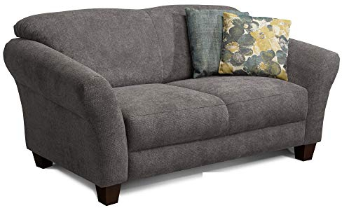 CAVADORE 2-Sitzer Gootlaand / Großes Sofa im Landhausstil / Mit Federkern / 163 x 89 x 84 / Grau