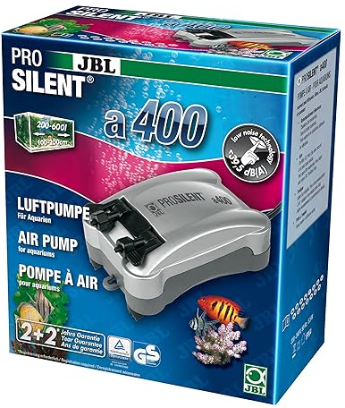 JBL ProSilent a400 Luftpumpe für Süß- und Meerwasseraquarien von 200-600 L, 6054400, 1 Stück (1er Pack)