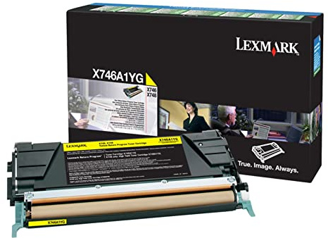 Lexmark X746A1YG Toner Cartridge, Yellow