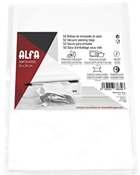 ALFA Bolsas para vacío 15 24 cm, Plastic