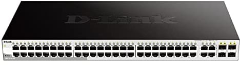D-Link DGS-1210-52 Managed Gigabit Switch (52 Ports, Davon 48 x 10/100/1000 Mbit/s Ports, 4 x Glasfaser SFP/Combo Slots)