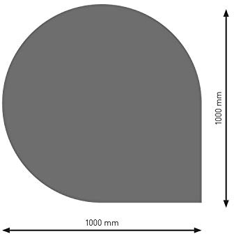 raik PU074-2B6-gg Bodenplatte B6 Tropfen gussgrau pulverbeschichtet 1000 x 1000 mm