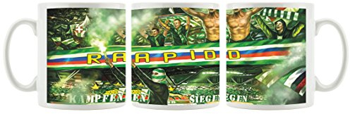 Ultras-Art Rapid kämpfen und Siegen als Bedruckte Kaffeetasse/Teetasse aus Keramik, 300ml, weiß