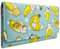 Bananya Cat Anime Fruit-Tastic Peel Out Dreifach gefaltete Geldbörse/Geldbeutel/Portemonnaie mit Münzfach & Kartenhalter, Blau