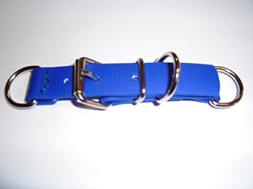 MJH BioThane Halsband Verschluss verstellbar 25mm breit versch. Farben (1, blau)