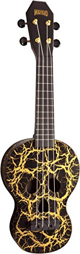 Mahalo Creative Series - Sopran Ukulele - Skull (schwarz/gold), MC1SK bk, Soprano