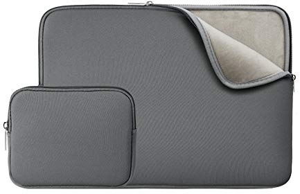 RAINYEAR 14 Zoll Laptop Hülle Laptophülle Laptoptasche Gepolsterte Weiche Futter Schutzhülle mit Zubehör Tasche Kompatibel für 14 Notebook Tablet Ultrabook Chromebook(Grau,Aktualisierte Version)
