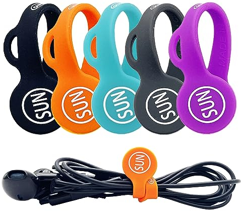 Cable Clips Magnetic Cable Organisers 6 Pack Headphone Earbuds Cord Winder Manager Keeper Bookmark Whiteboard Noticeboard Fridge Magnets USB Cable Ties Straps Wire Holder Home Office School