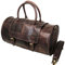 Jaald 45 cm Echt Büffel Leder Ledertasche Weekender Gepäck Reisetasche Reisegepäck Sporttasche Duffel Tasche Wochenendtrip Handgepäck Duffel Gym Bag Wasserdicht Carry on Tasche Geschenk Braun