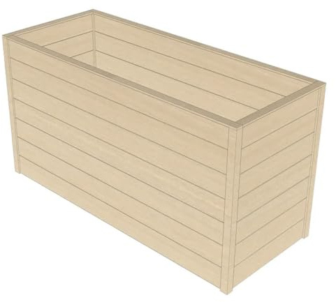HORI Hochbeet Kit, Holz Stecksystem 80 cm hoch – Pflanzkasten Bausatz aus Fichte, 18 mm Wandstärke für Garten, Gemüsebeet & Kräuterbeet – DIY Pflanzkasten, in 15 Größen: Modell Bremen (60x150) Natur