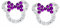 Kaguyo Minnie Mouse Ohrringe, 925 Sterling Silber Amethyst Blau Rosa Zirkonia Mickey Mouse Ohrstecker für Frauen Mädchen, Geburtstagsgeschenk (Lila)
