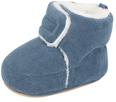 MASOCIO Stivali da Neve Neonato Stivaletti Invernali Neonata Inverno Scarpine Scarpe Primi Passi Bimbo Pantofole Babbucce Bambino Blu Navy Taglia 19 6-12 Mesi