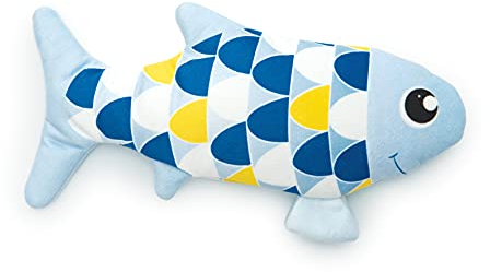 Catit Groovy Fish - Motion Activated Dancing Fish, Flipping Fish Cat Toy, Blue,All Breed Sizes