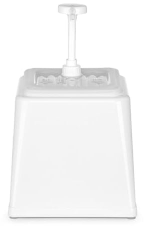 HENDI Pump-Soßenspender, Saucenspender, Spritzspender, Pumpspender, Fassungsvermögen: 2.5 L, Dosierung: 20 ml, ABS-Gehäuse, Polypropylen, 224x210x(H)327mm, Weiß