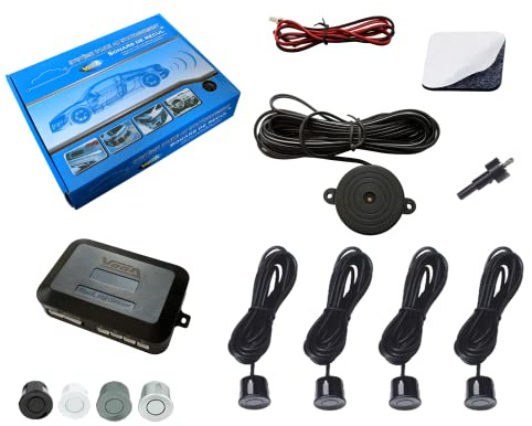 Radars de recul sonore Vega® Marque Française homologué 4 capteurs Gris clairs